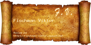 Fischman Viktor névjegykártya